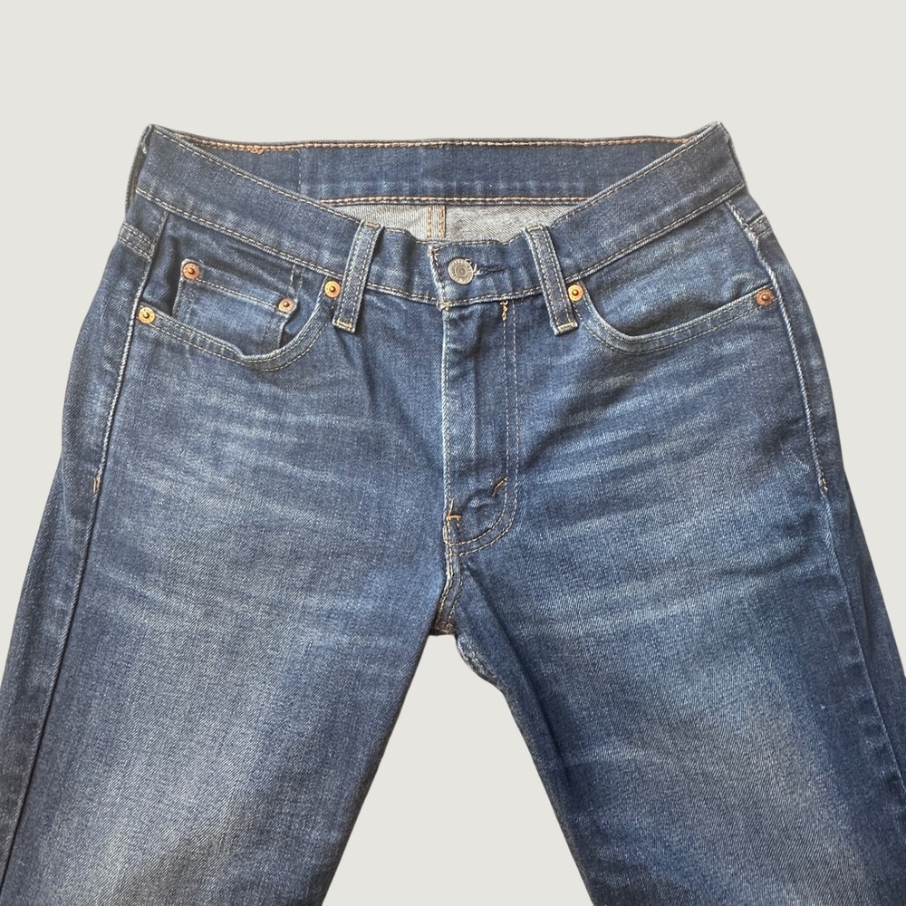 Levi's 514 Jeans Mens 29x30 Straight Fit Dark Wash Blue Stretch Denim GOOD